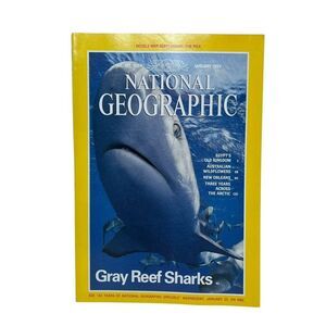 National‎ Geographic Magazine January 1995 Vintage The Nile Reef Shark Egypt